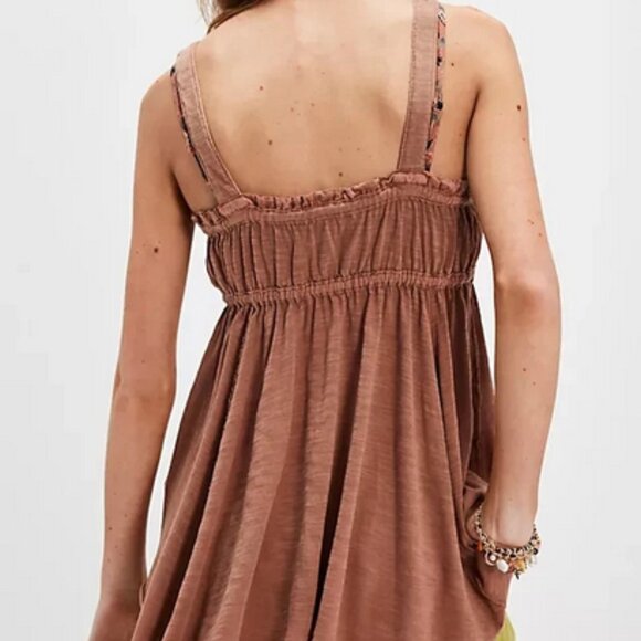 Free People Amaryllis Tank Sleeveless Asymmetrical Ruffle Top XL - Picture 3 of 3